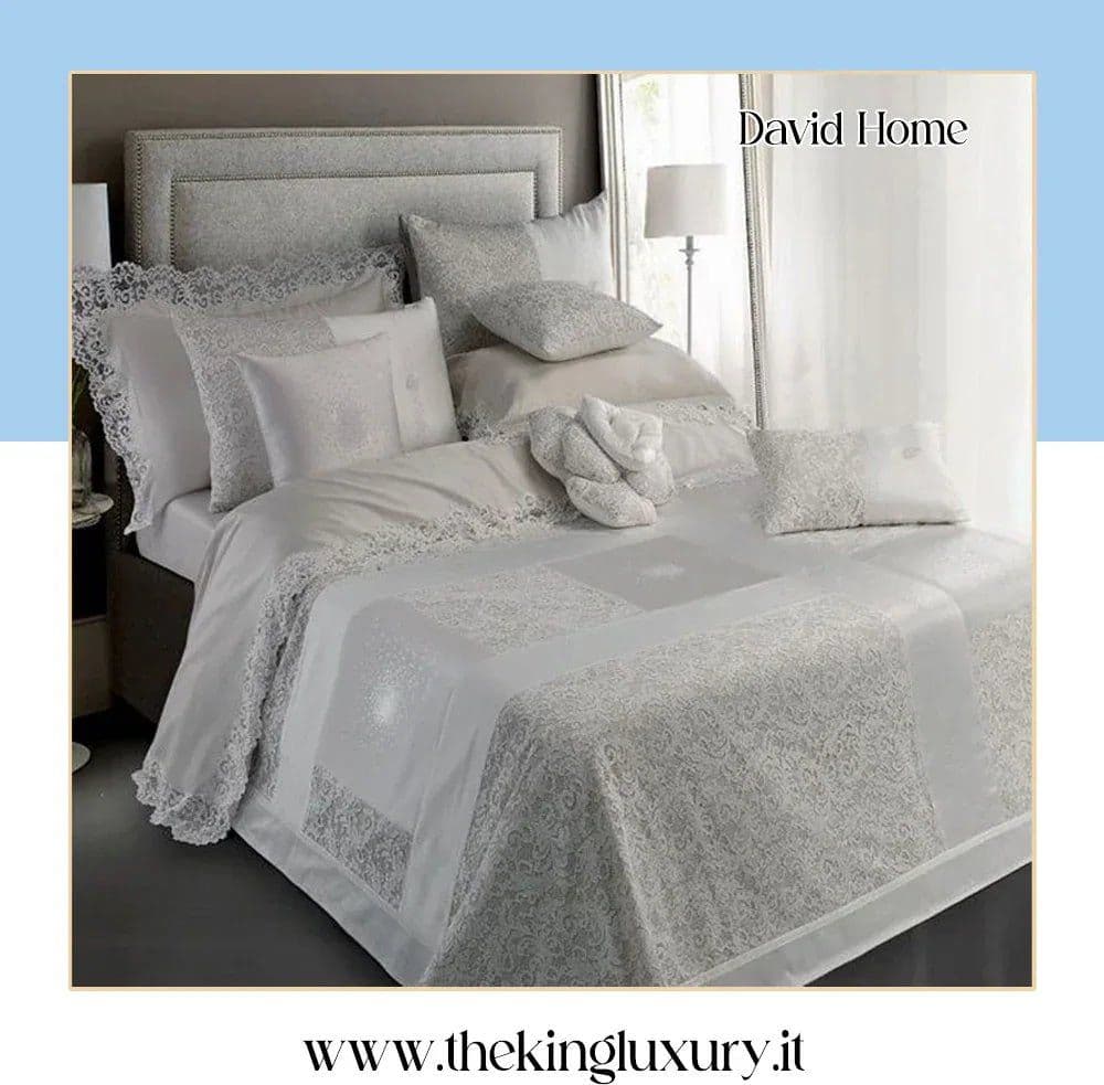 Coordinato Matrimoniale David Chantal Patchwork Copriletto + Lenzuola + Federe + Tovaglia X12 - 5