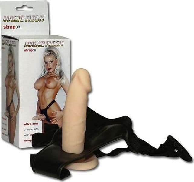 Magic Flesh Ultra-Soft Strap-On 17 cm – Dildo realistico con imbracatura regolabile - 7