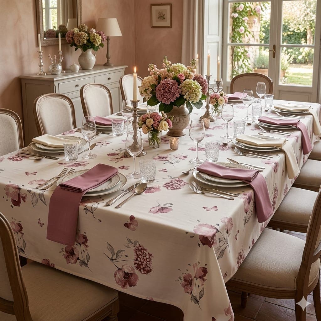 Tovaglia da Tavola Maestri Cotonieri Botanique X6 in Cotone 150x180 cm - 9