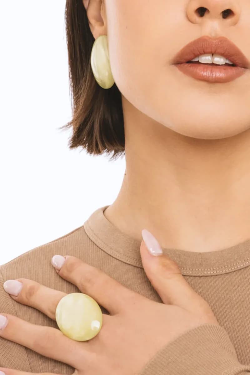 Anello elastico con pietra ovale in acrilico | MYA ACCESSORIES - 3