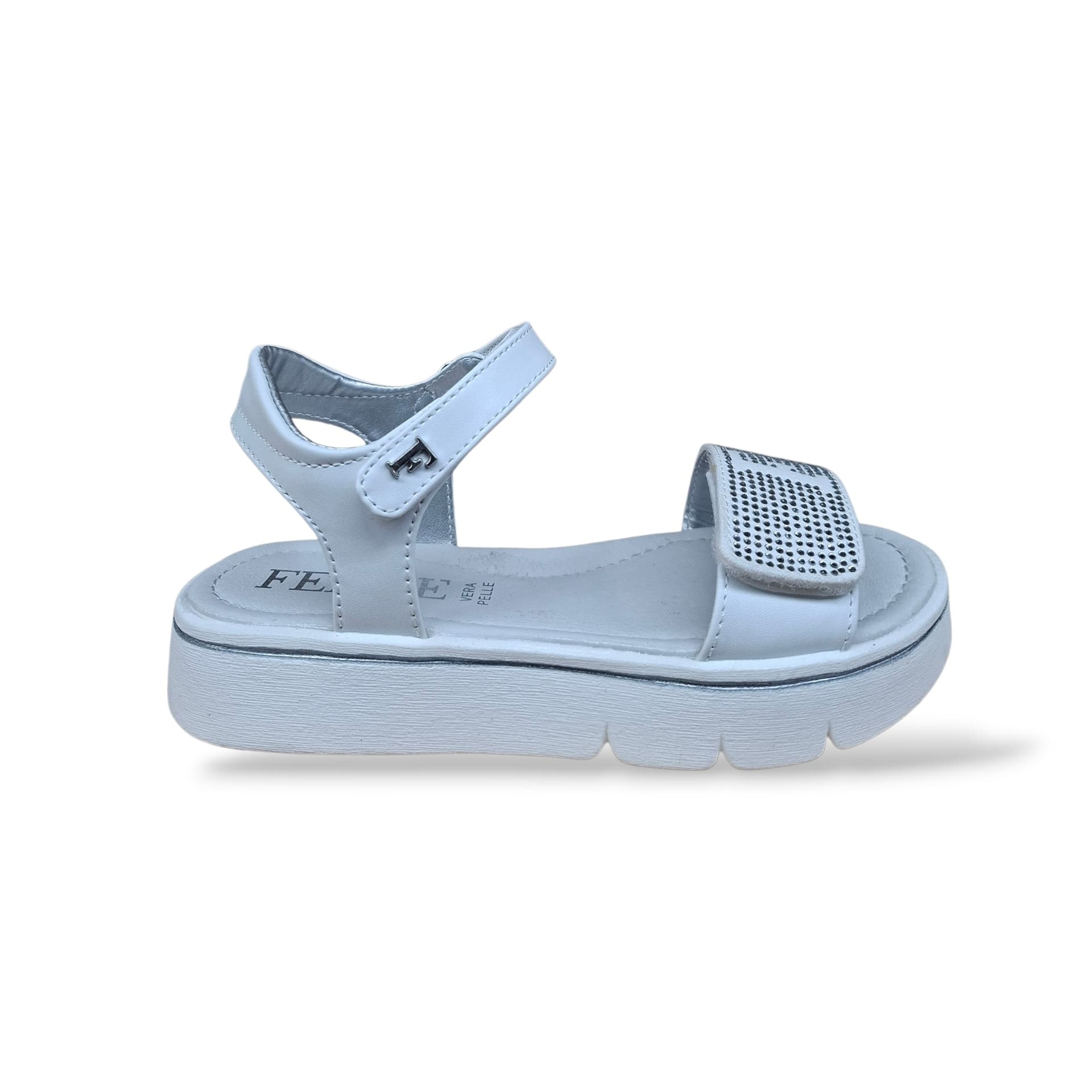 Sandali Ferrè Pamy FB-490 Bianco Bambine e Ragazze – Pelle Velcro Primavera Estate - 6