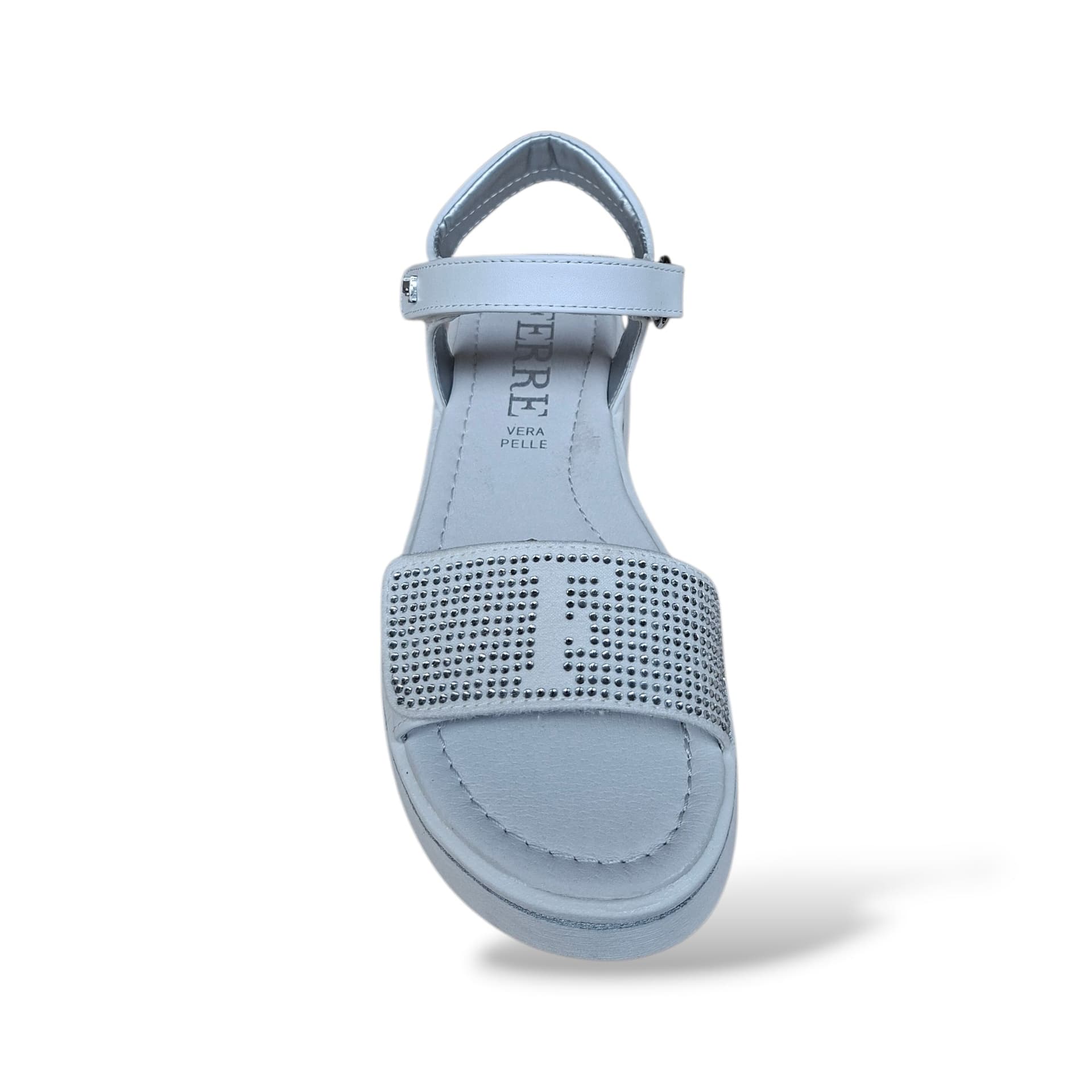 Sandali Ferrè Pamy FB-490 Bianco Bambine e Ragazze – Pelle Velcro Primavera Estate - 4