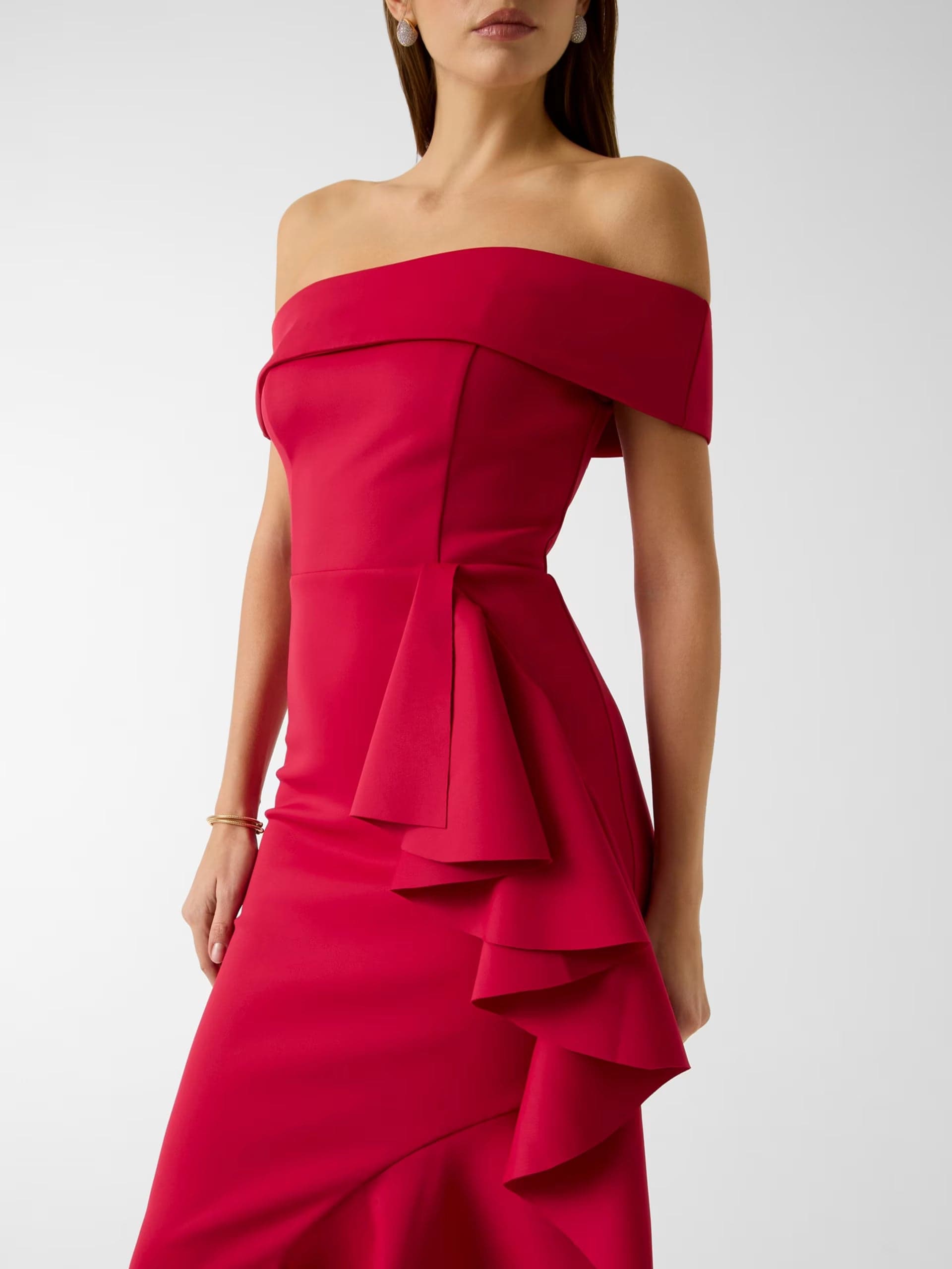 ANDREA SCUBA OFF SHOULDER DRESS - 3