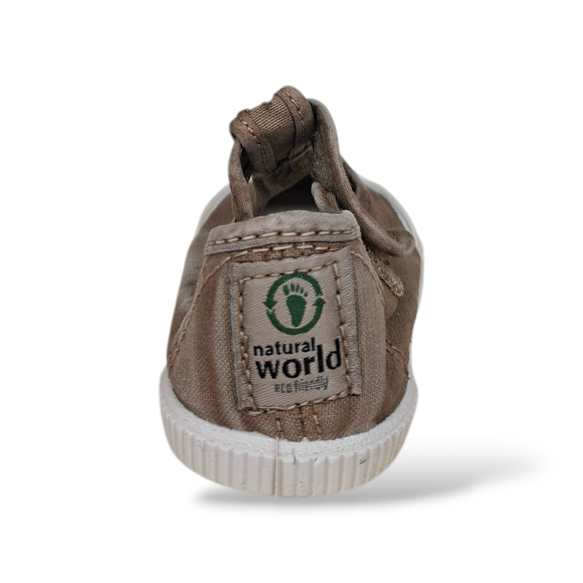 Sneakers Barefoot Bambini Beige Natural World 4521 – Vegane, Velcro, Bio | Scarpetteria Gica - 3