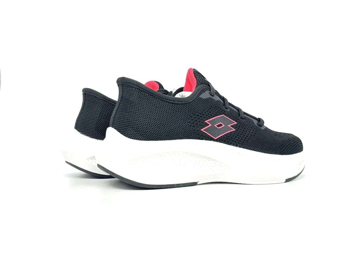 Lotto sneaker donna Run 90 Slip &amp; Go nera con dettagli rosa memory foam - 2