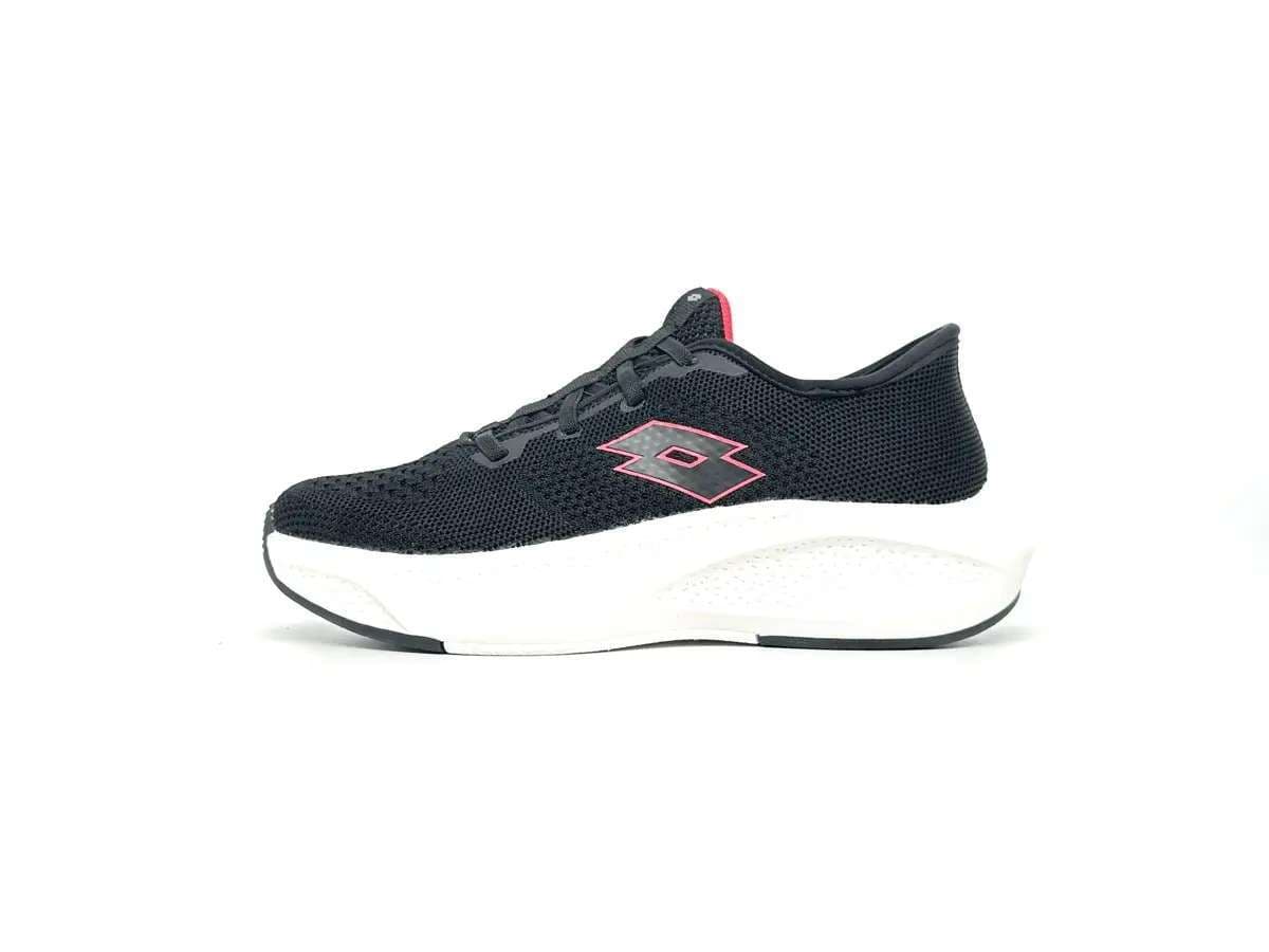 Lotto sneaker donna Run 90 Slip &amp; Go nera con dettagli rosa memory foam - 5