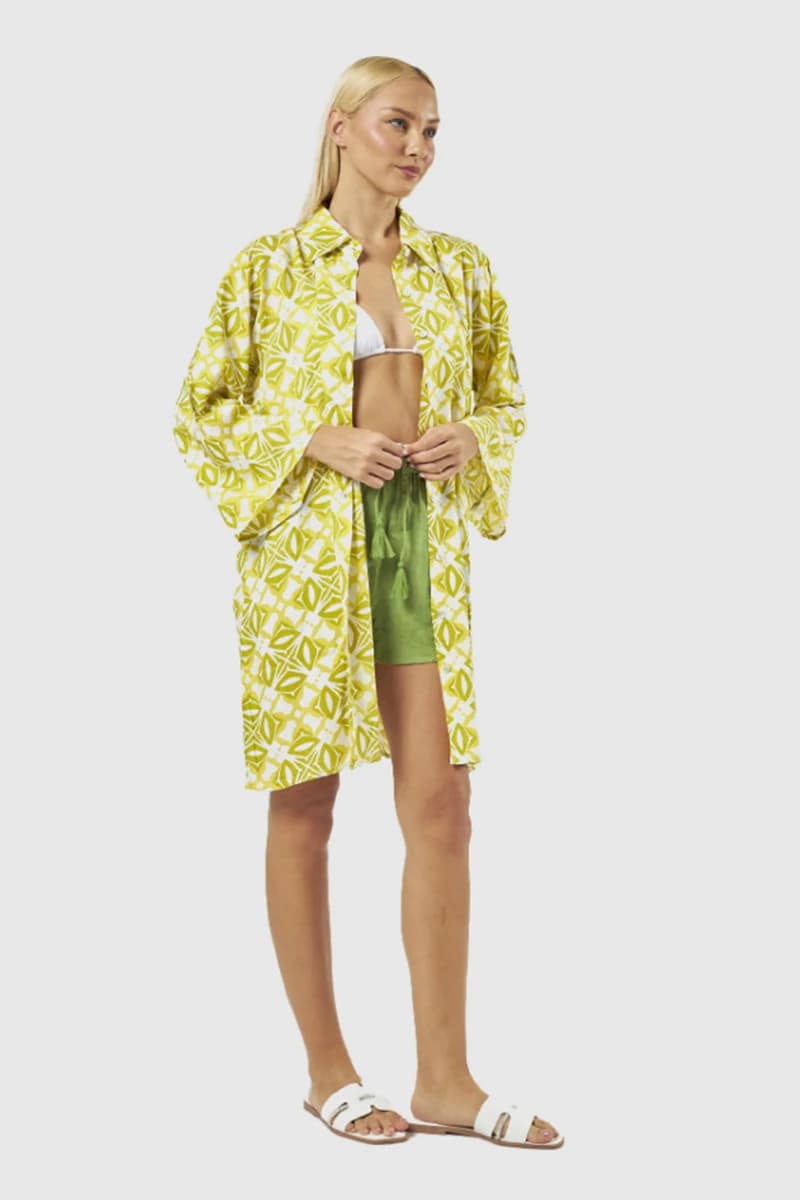 Kaftano lungo Lime | Verde Fashion - 4