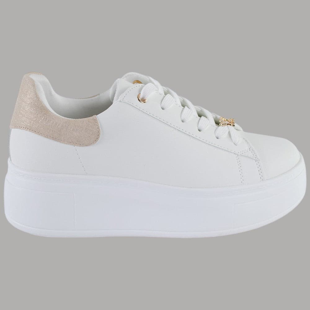 YNot Sneakers Platform Donna Tomaia Essenziale Suola Alta Dettaglio Glitter - 5