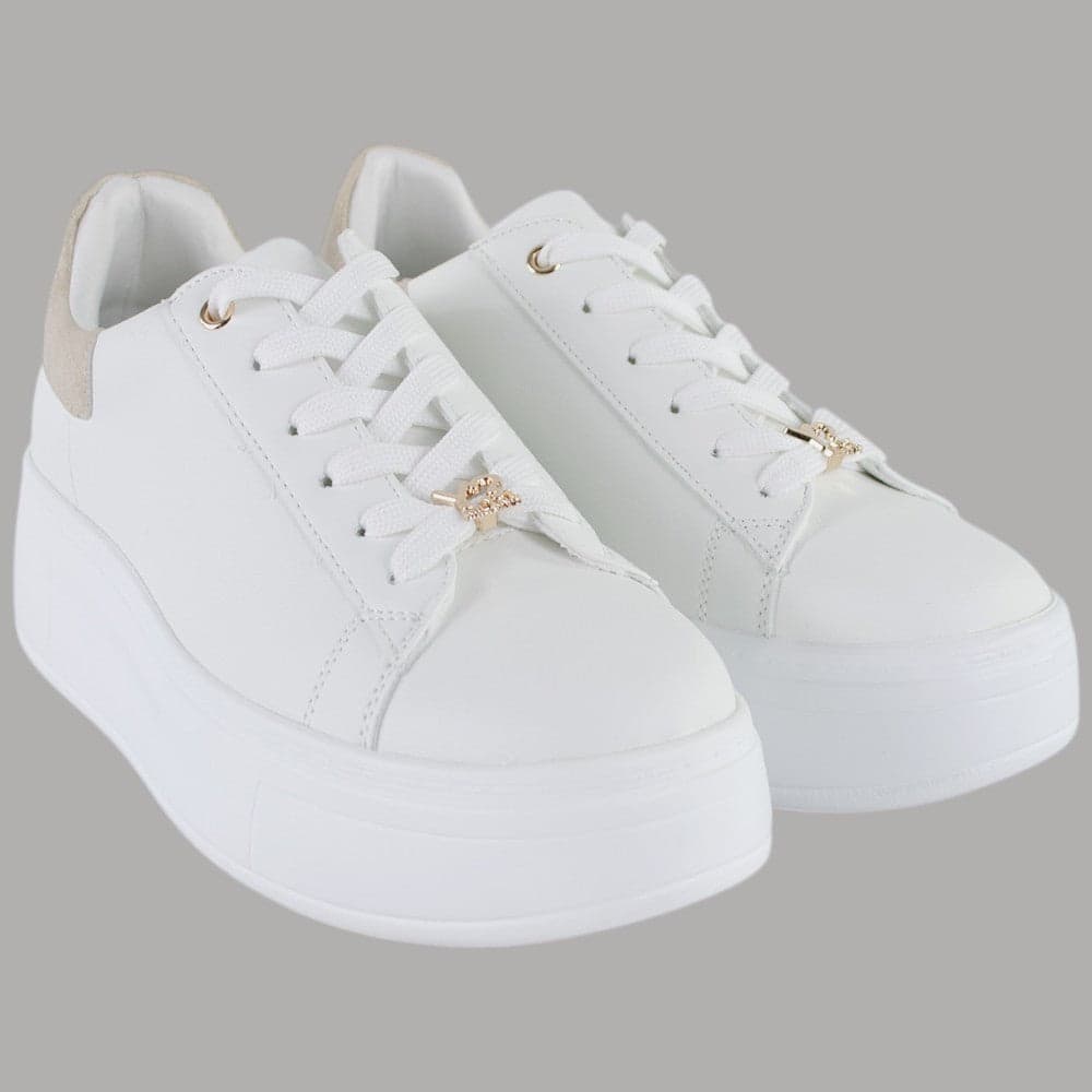 YNot Sneakers Platform Donna Tomaia Essenziale Suola Alta Dettaglio Glitter - 2