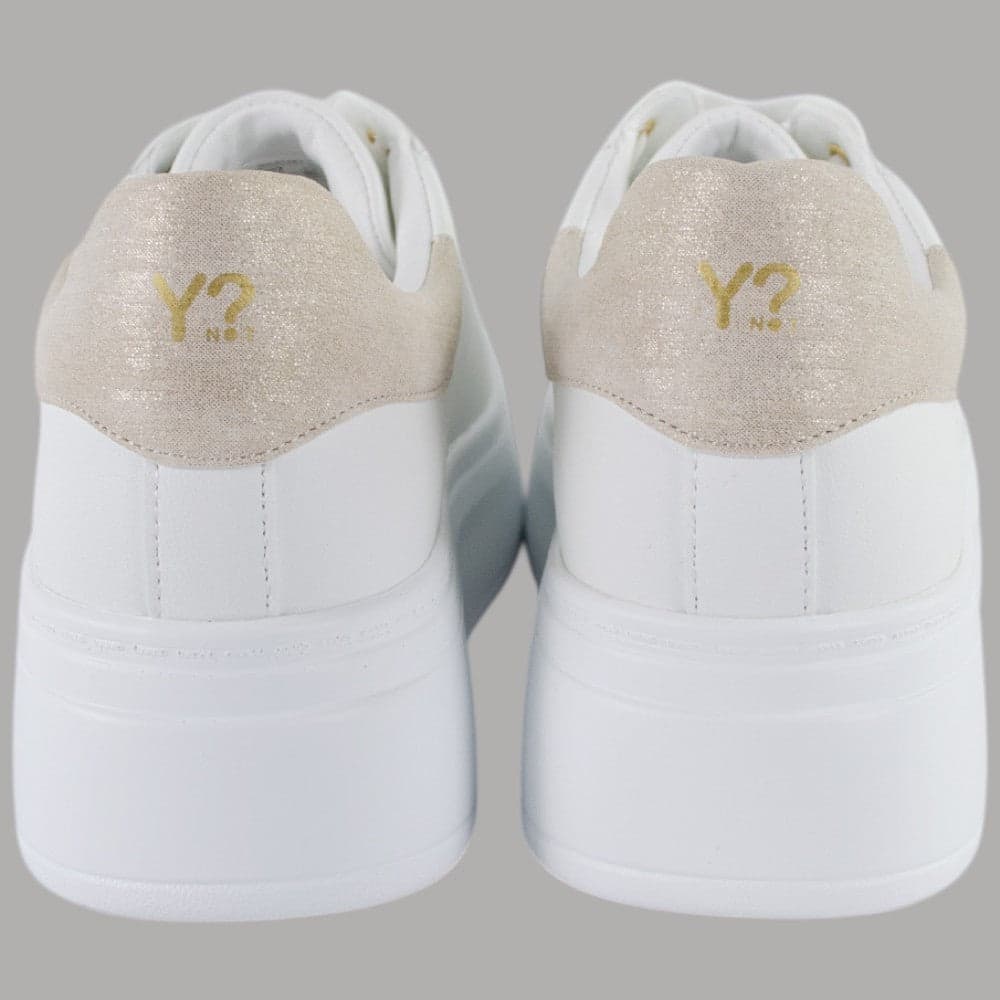 YNot Sneakers Platform Donna Tomaia Essenziale Suola Alta Dettaglio Glitter - 4