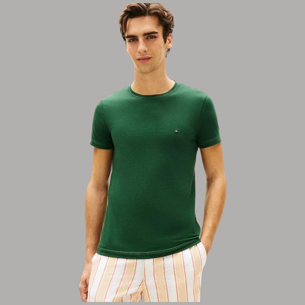 Tommy Hilfiger T-shirt Slim Fit in Cotone con Logo Ricamato - 1