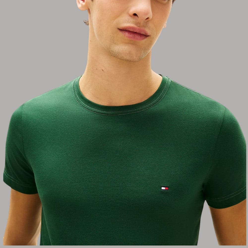Tommy Hilfiger T-shirt Slim Fit in Cotone con Logo Ricamato - 3