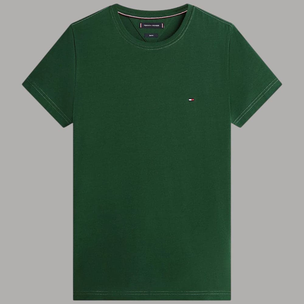 Tommy Hilfiger T-shirt Slim Fit in Cotone con Logo Ricamato - 5