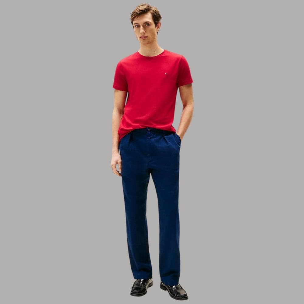 Tommy Hilfiger T-shirt Slim Fit in Cotone con Logo Ricamato - 7