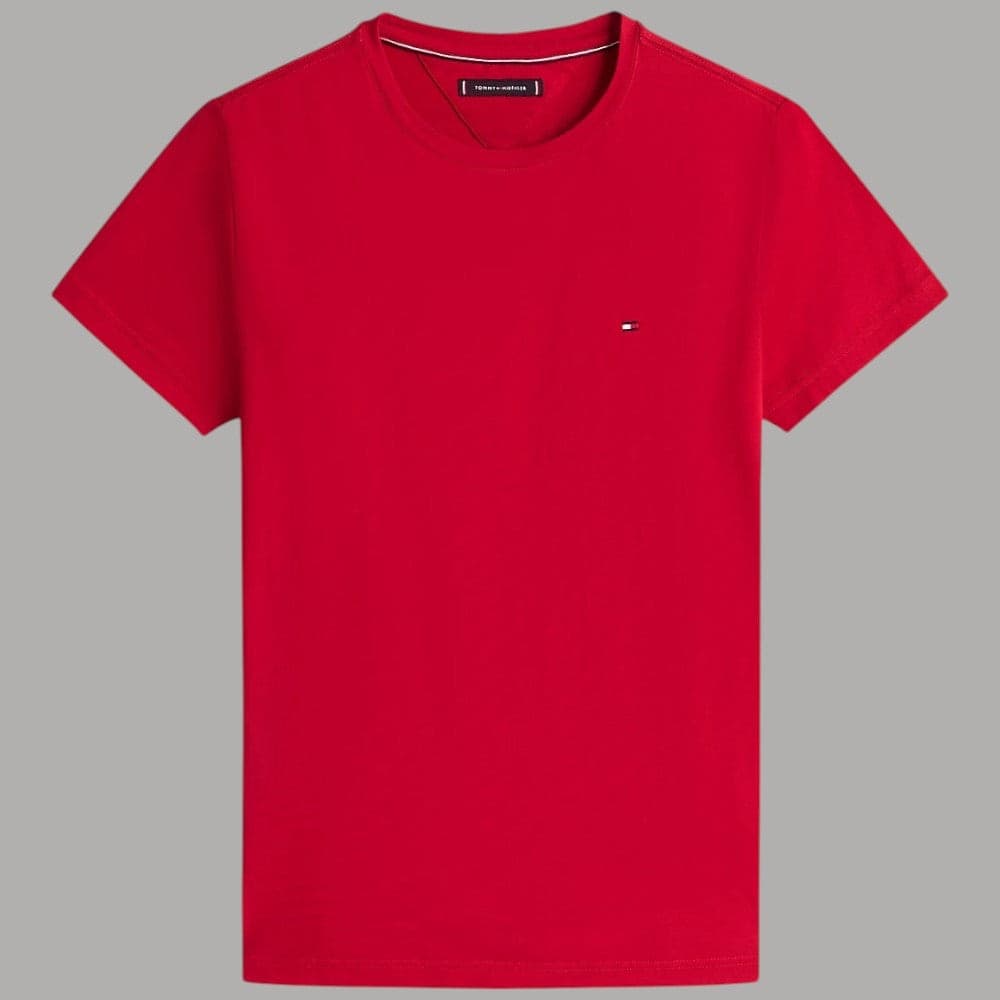 Tommy Hilfiger T-shirt Slim Fit in Cotone con Logo Ricamato - 10