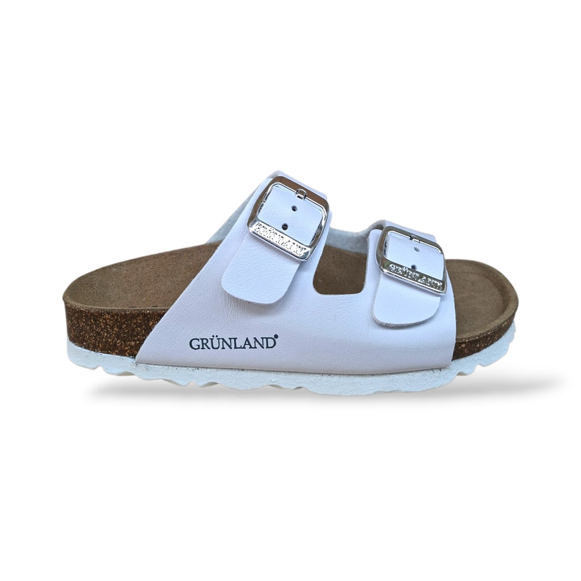Ciabatta Bio Sughero Bambini e Ragazzi Grunland Junior Luce Bianco – Sottopiede Sughero EVA Unisex