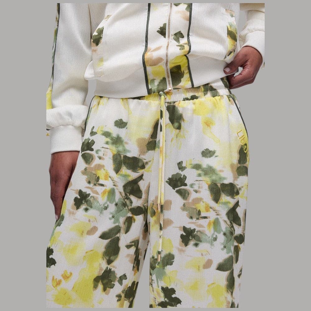 Liu Jo Pantaloni Floreali in Raso con Coulisse Elastico - 4