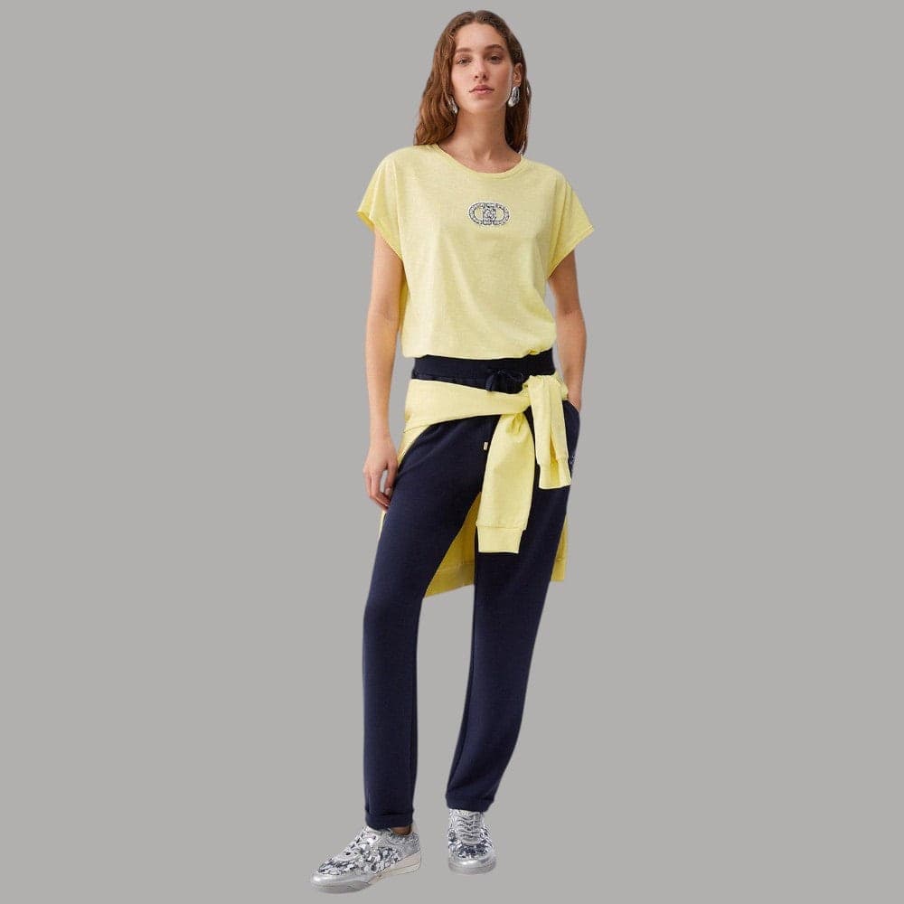 T-shirt Liu Jo in Cotone-Modal con Gioiello e Logo Monogram - 6
