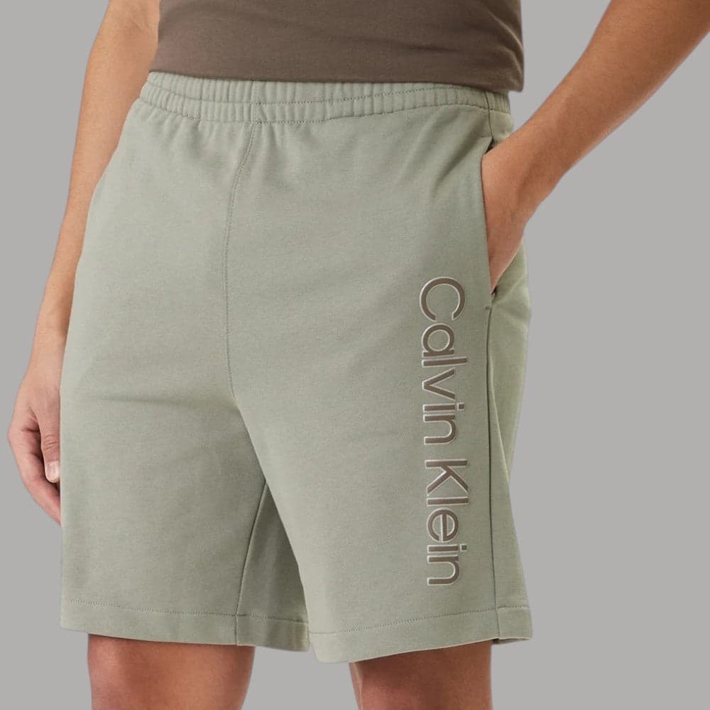 Calvin Klein Pantaloncini Tuta Logo Groffato Cotone Regular