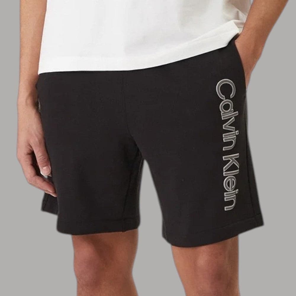 Calvin Klein Pantaloncini Tuta Logo Groffato Cotone Regular - 8
