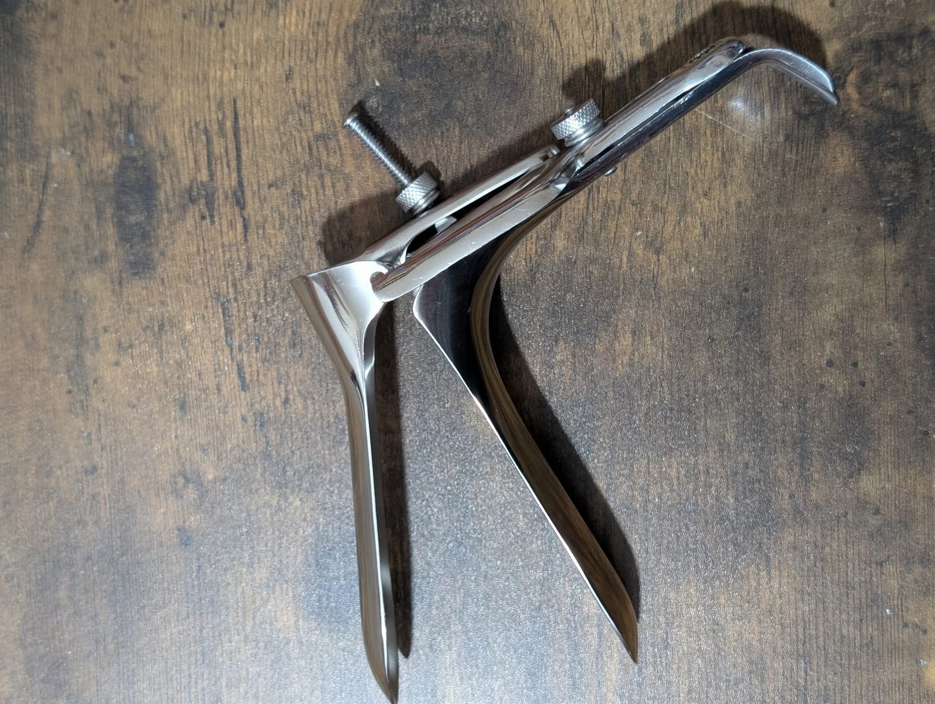 Speculum vaginale acciaio inseribile 9,5 cm giochi di ruolo doctor nurse medical - 3