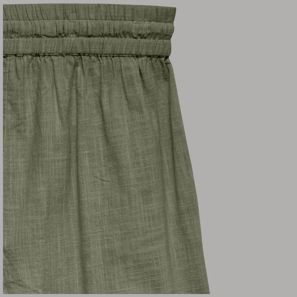 Vero Moda Pantaloni Wide Leg Cotton Linen Vita Medio Elasticizzata - 13
