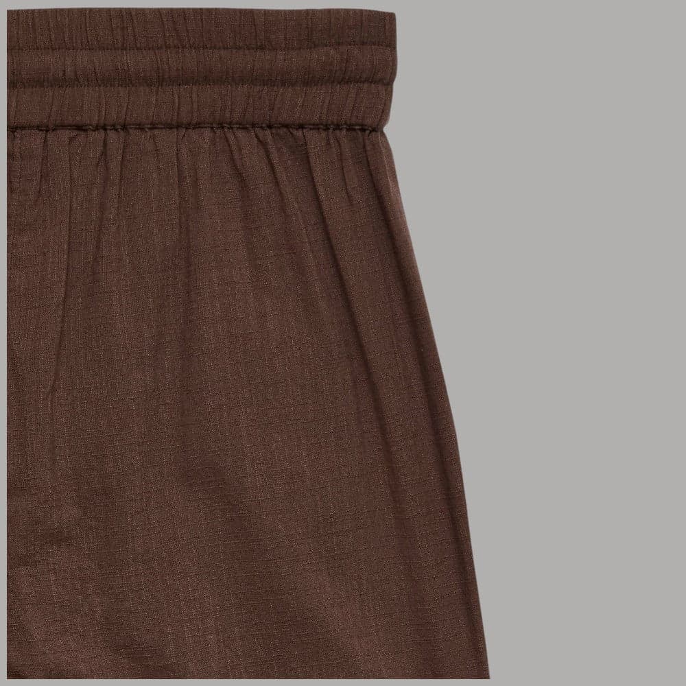 Vero Moda Pantaloni Wide Leg Cotton Linen Vita Medio Elasticizzata - 19