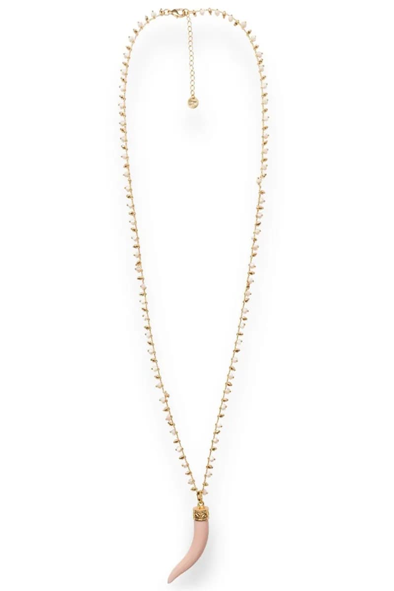 Collana lunga catena con pendente corno | MYA ACCESSORIES - 2