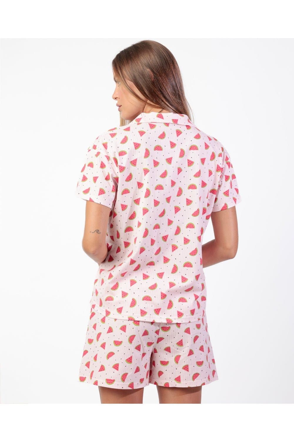 Pigiama Donna Admas 64052 Watermelon Primavera/Estate in Cotone Rosa - 3