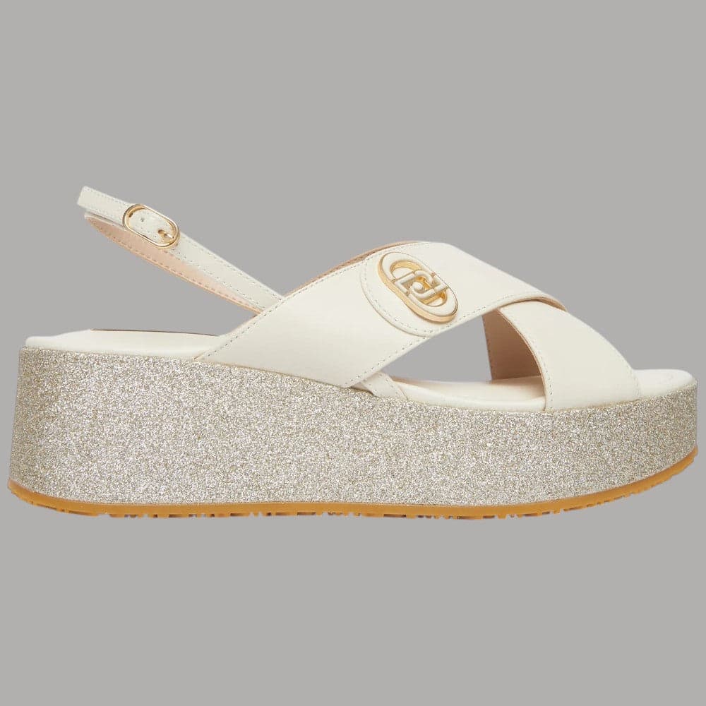 Sandali Glitterati Liu Jo Platform con Suola Alta e Cinturino in Pelle - 7