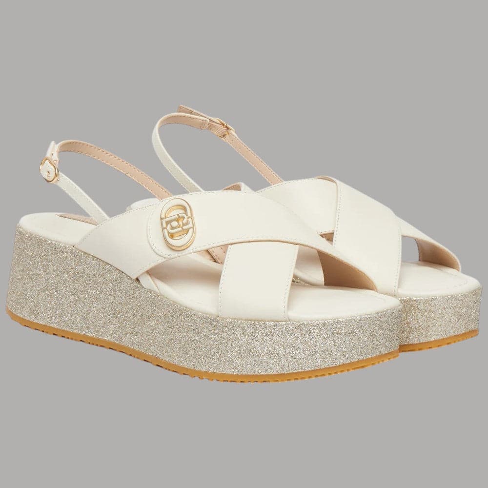 Sandali Glitterati Liu Jo Platform con Suola Alta e Cinturino in Pelle - 2