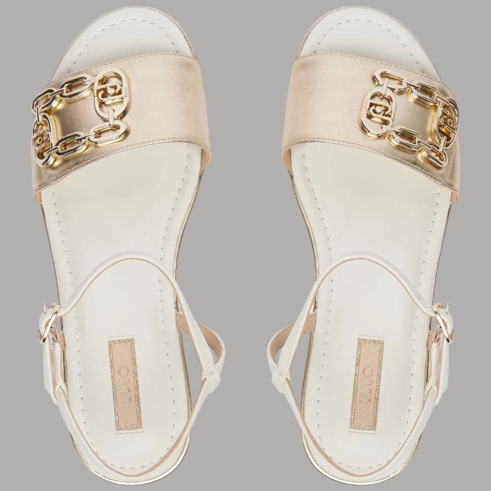 Sandali Oro Platform Donna Liu Jo con Logo e Finiture Metallizzate - 4