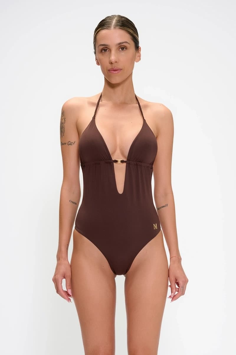 Costume intero con scollo profondo | MARINA ABAGNALE - 3