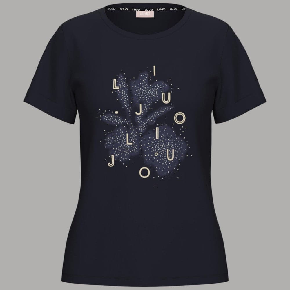 Liu Jo Maglietta Cotone Strass Donna - Art. TA6157JS923 - 3