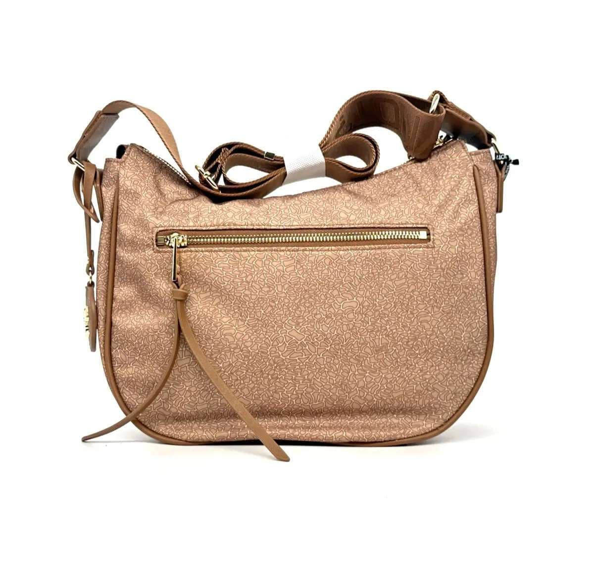 Ynot borsa a spalla CLO marrone con tracolla regolabile e tasca frontale zip - 4