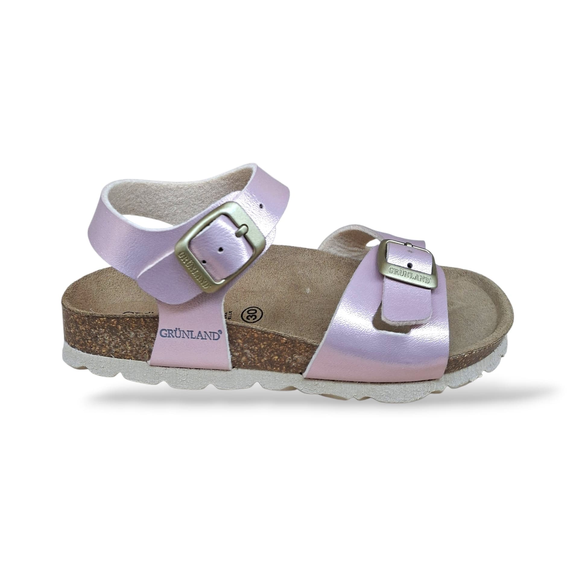 Sandalo Bio Sughero Bambine e Ragazze Grunland Junior Luce Pink – Fibia Sottopiede Sughero EVA - 6