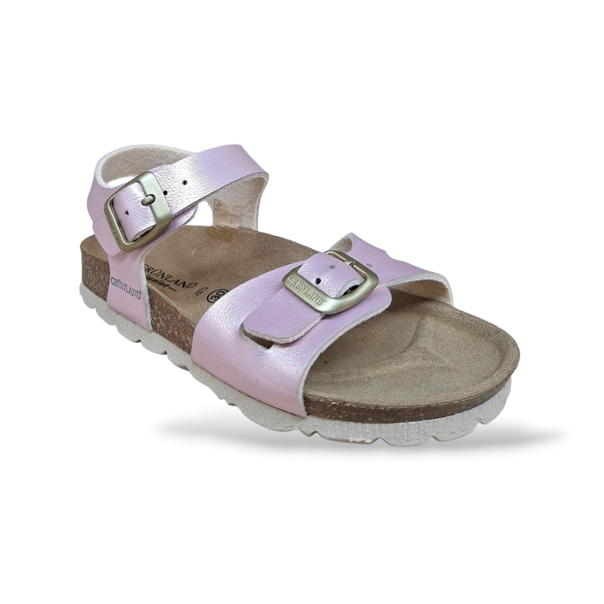 Sandalo Bio Sughero Bambine e Ragazze Grunland Junior Luce Pink – Fibia Sottopiede Sughero EVA - 2