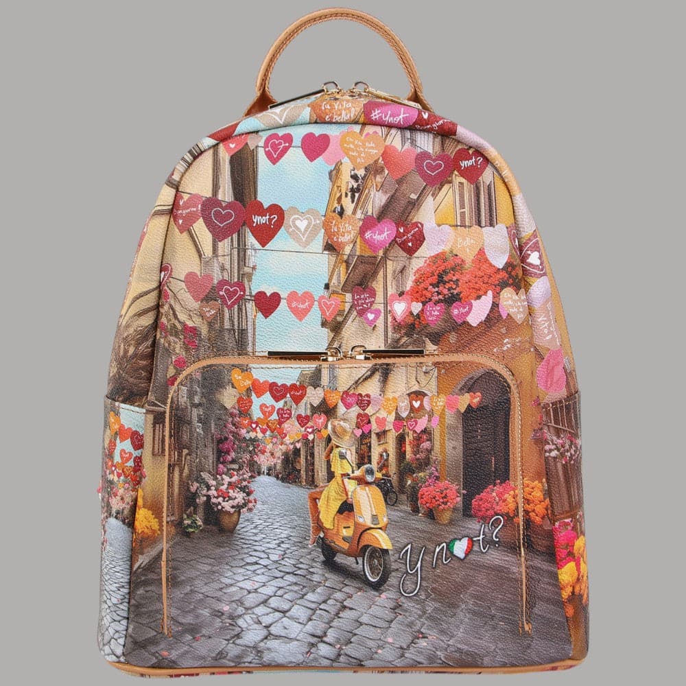 YNot Zaino Donna Yesbag Medio Stampa Città Pratico e Versatile - 12
