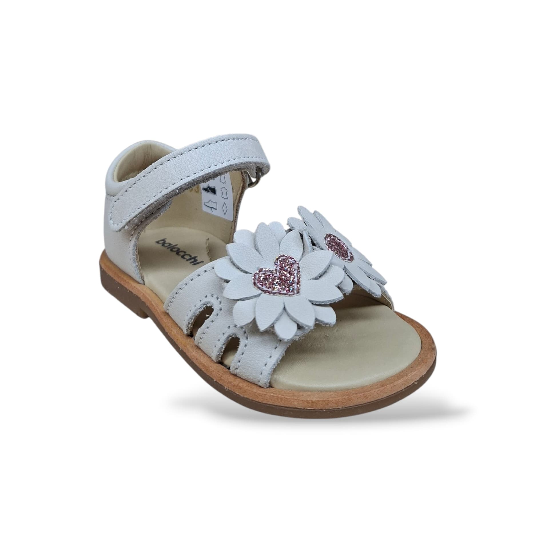 Sandali Tallonati Primi Passi Balocchi Paris 161339 Beige – Pelle Velcro Bambine - 2