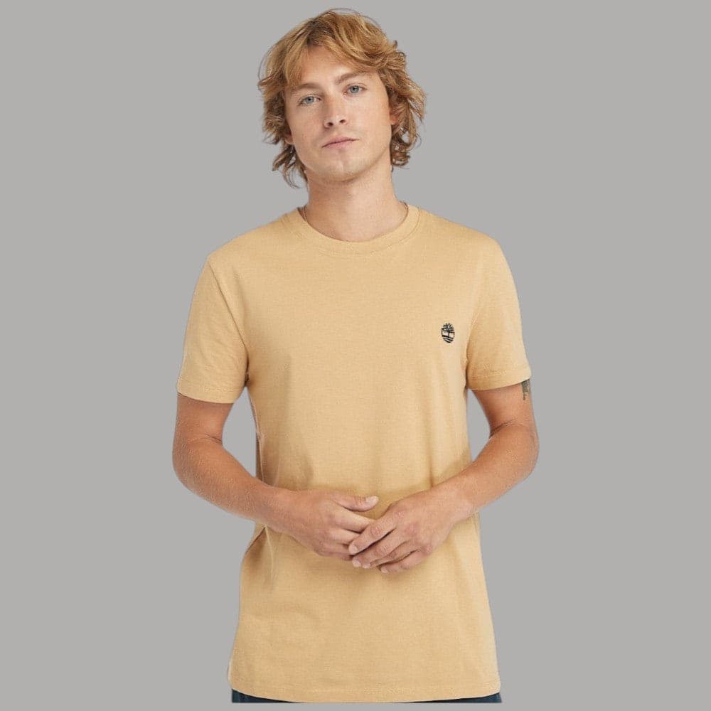 T-shirt Timberland Uomo Cotone Slim con Logo Ricamato - 1