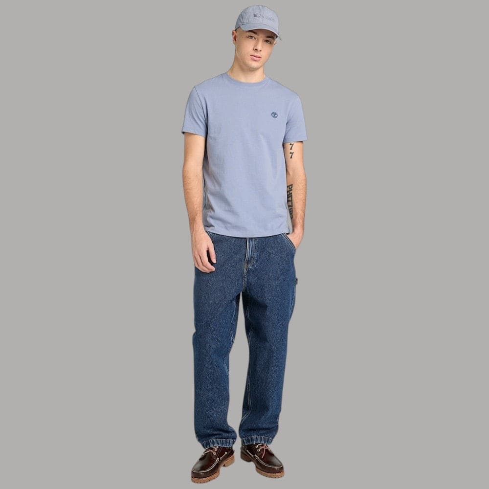 T-shirt Timberland Uomo Cotone Slim con Logo Ricamato - 15
