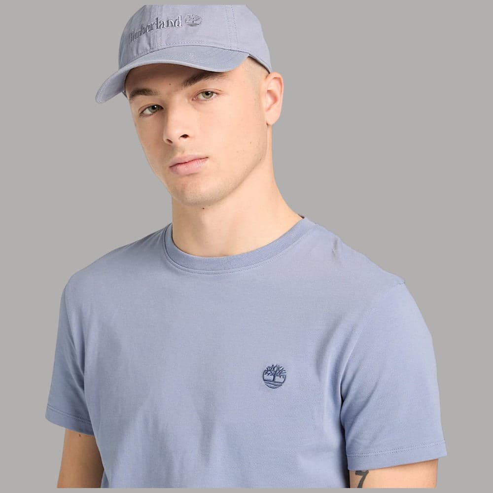 T-shirt Timberland Uomo Cotone Slim con Logo Ricamato - 16
