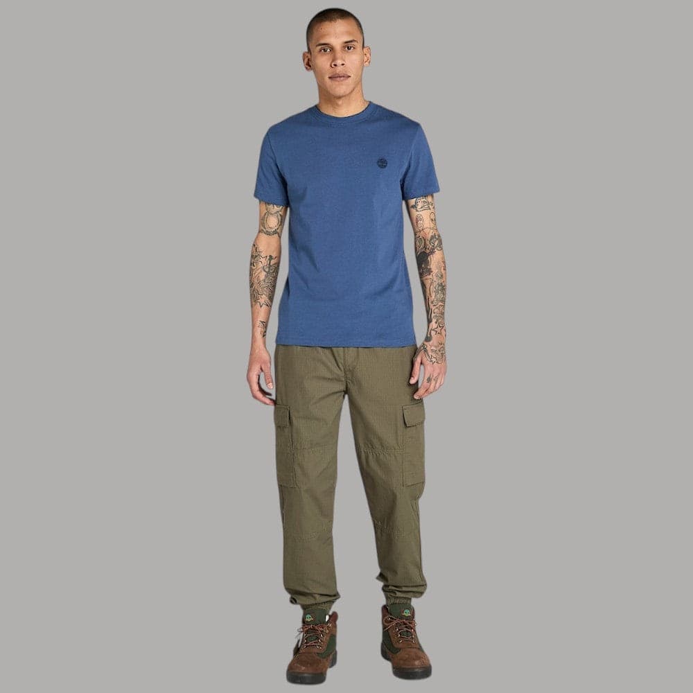 T-shirt Timberland Uomo Cotone Slim con Logo Ricamato - 20