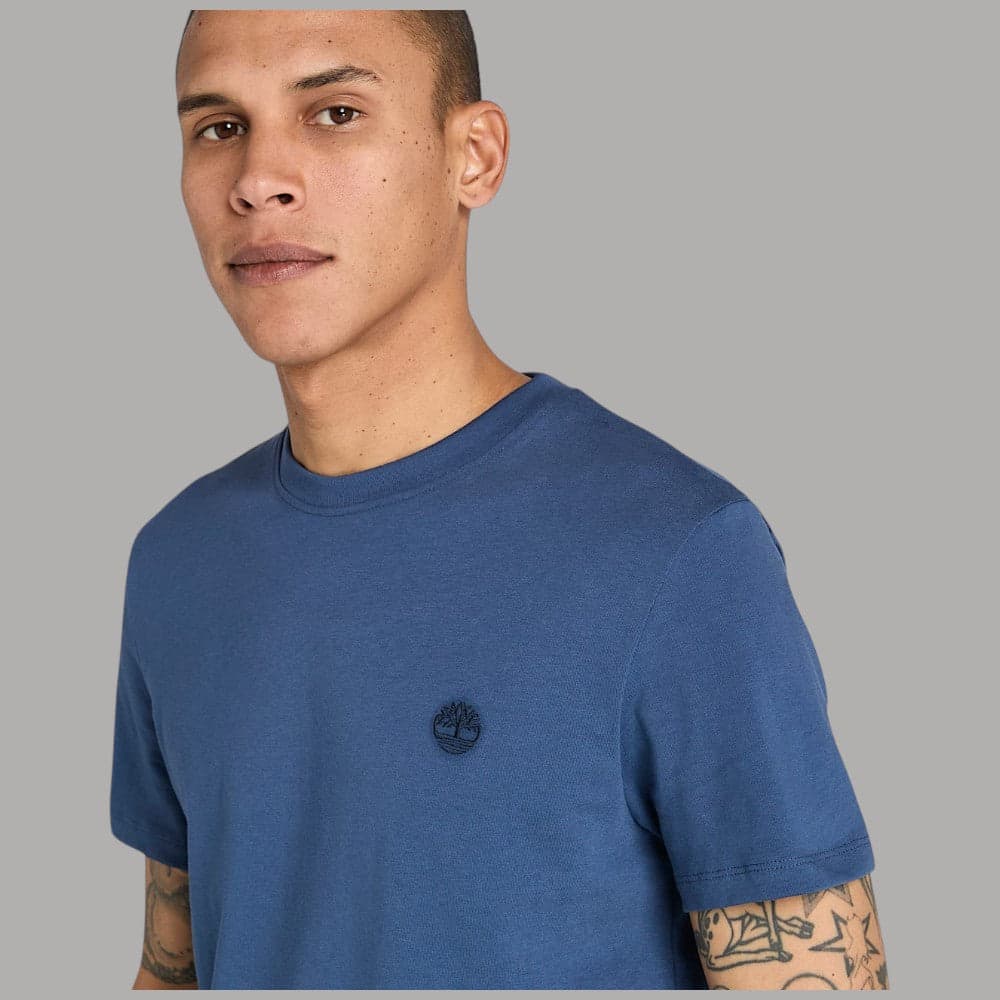 T-shirt Timberland Uomo Cotone Slim con Logo Ricamato - 21