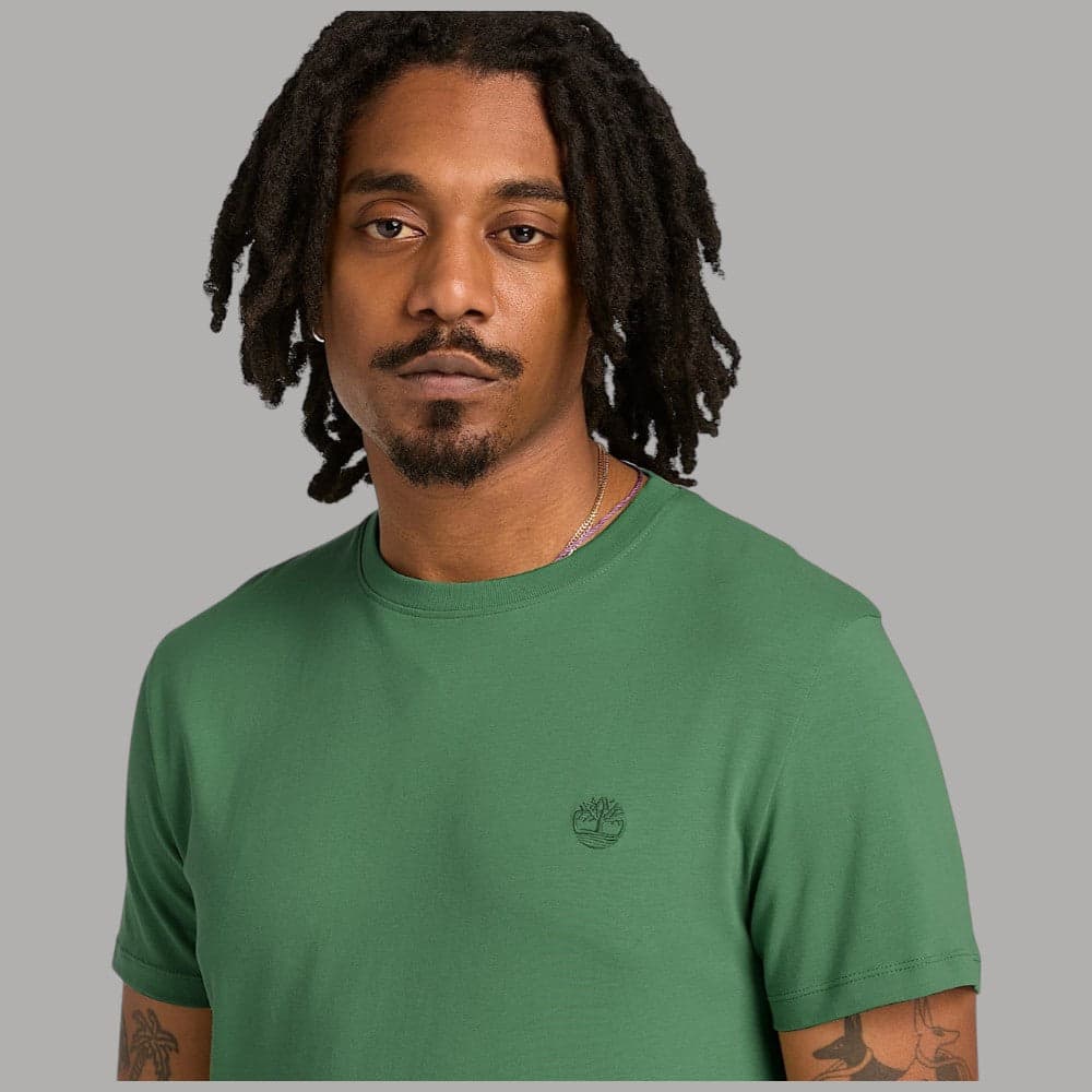 T-shirt Timberland Uomo Cotone Slim con Logo Ricamato - 25