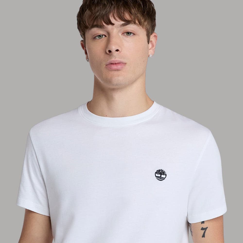 T-shirt Timberland Uomo Cotone Slim con Logo Ricamato - 6