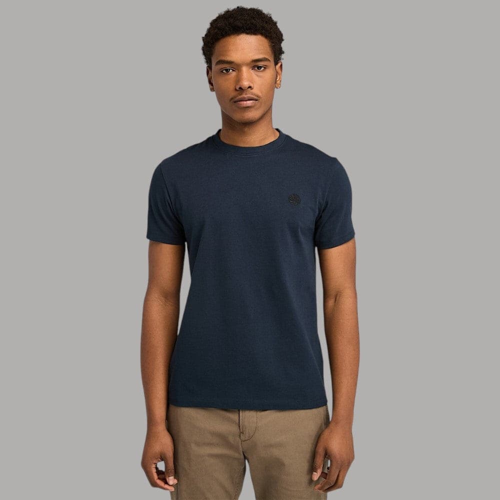 T-shirt Timberland Uomo Cotone Slim con Logo Ricamato - 9