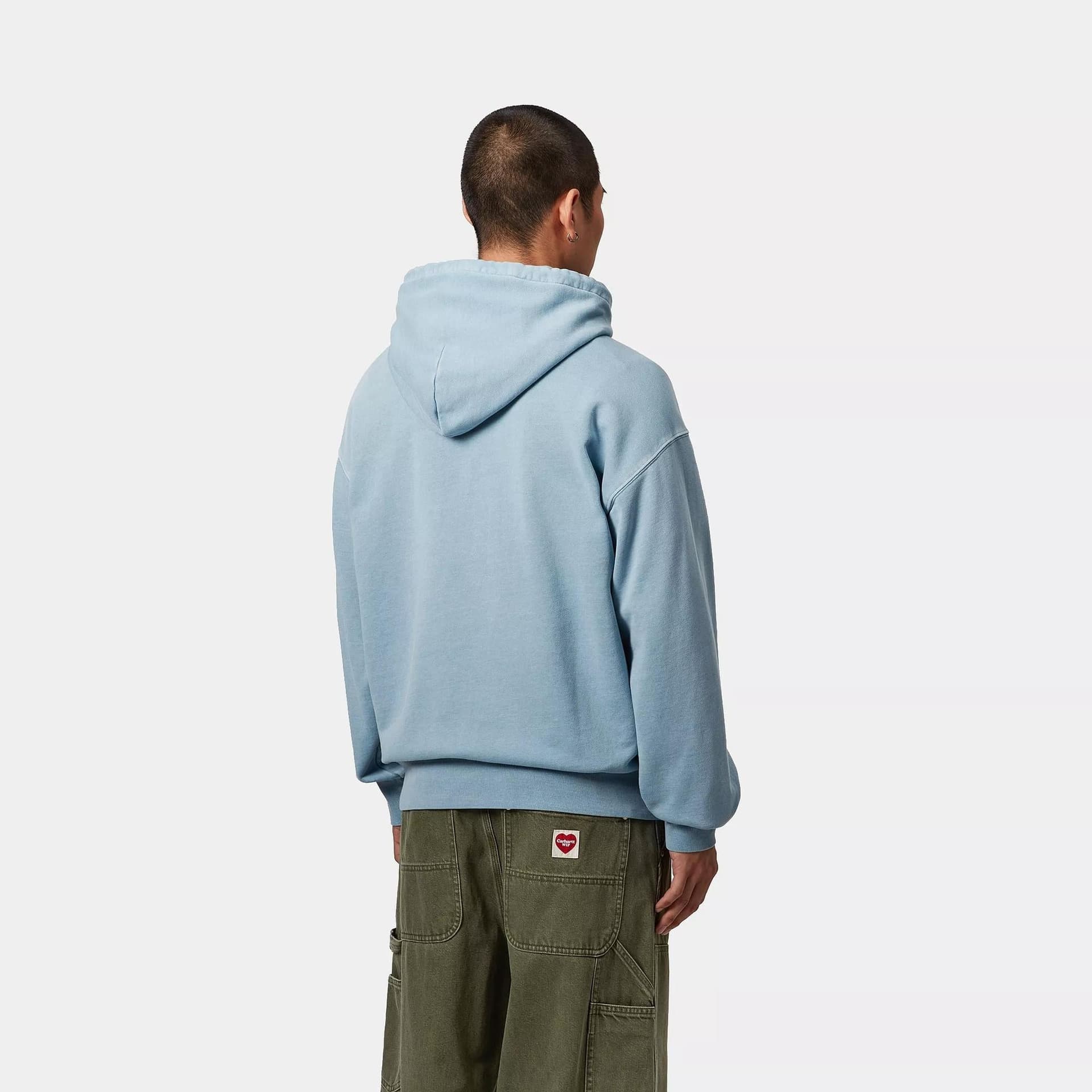 Felpa Carhartt Hooded Nelson clay blue dyed - 4