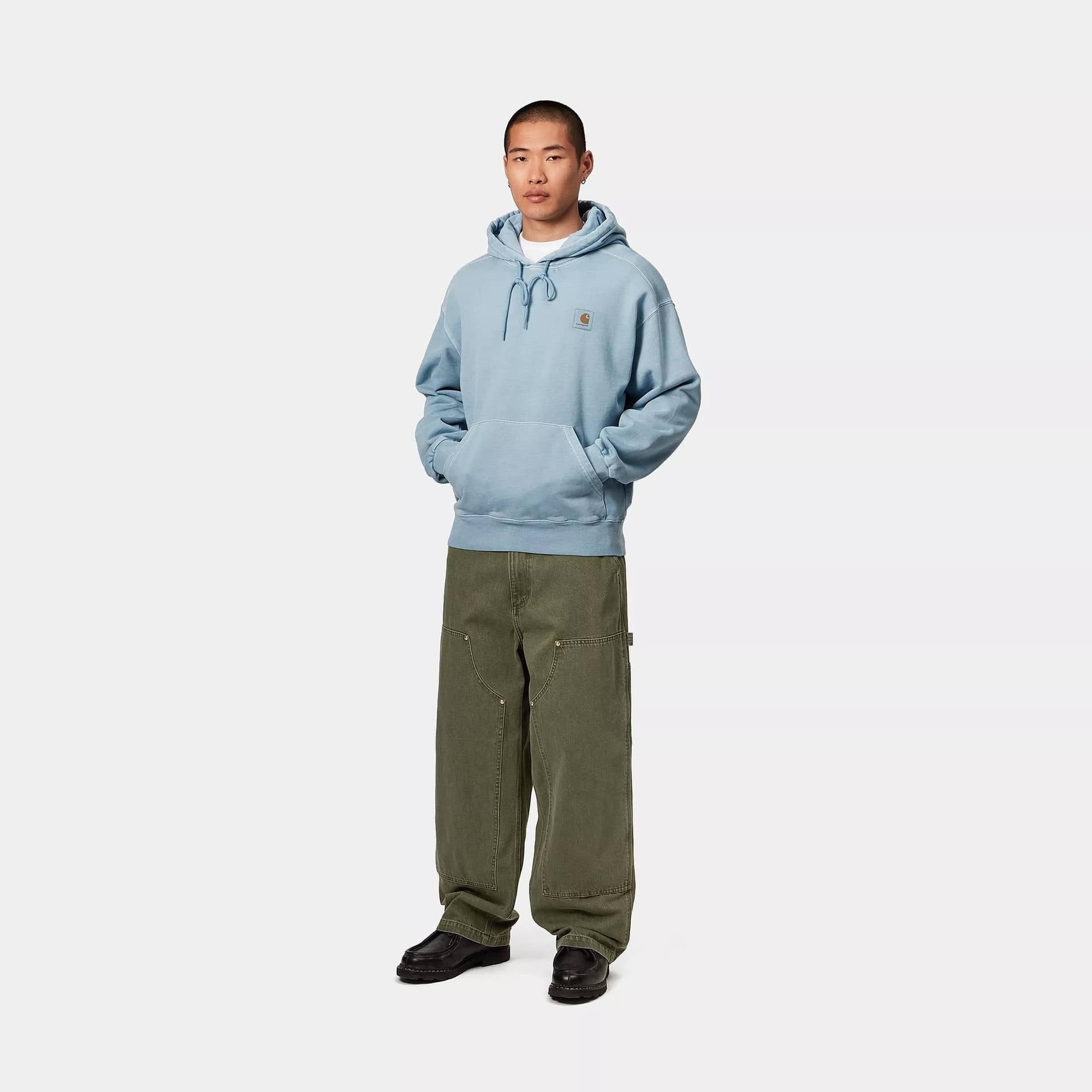 Felpa Carhartt Hooded Nelson clay blue dyed - 5