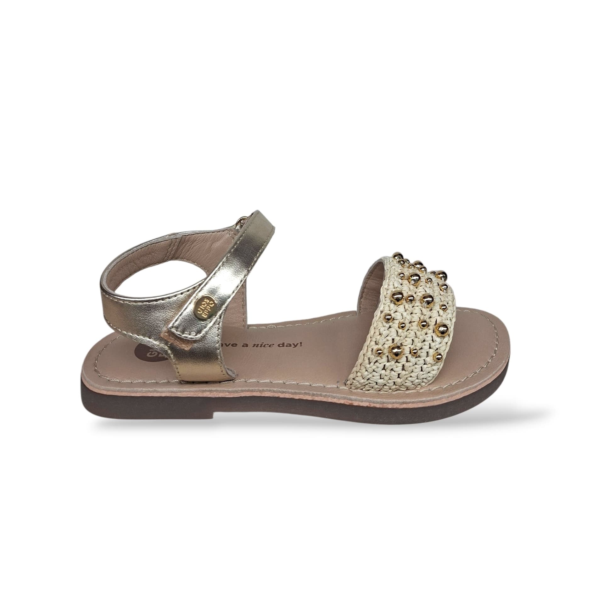 Sandali Bambina GIOSEPPO CHEMELIL 78942 – Oro in Pelle | Velcro per un Look Prezioso e Luminoso - 6
